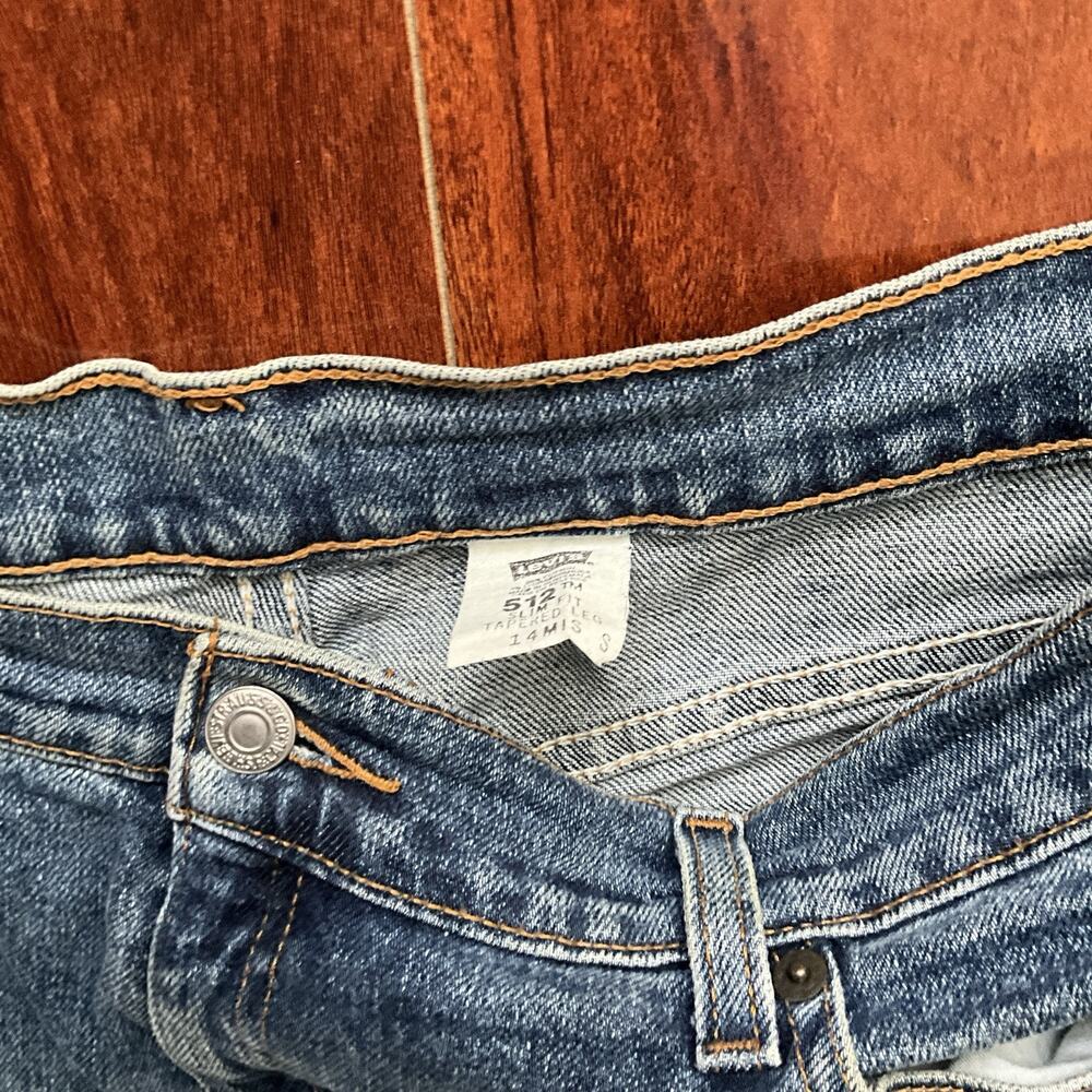 Levi's 512 Tapered Leg Stretch Jeans Size 14 M 34x31 - Picture 8 of 10